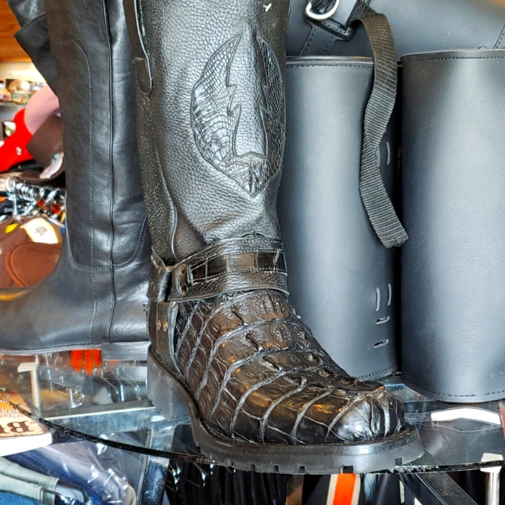 Alligator Biker Boots